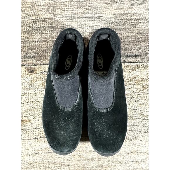 Salomon Shoes Men Sz 9.5 Black CONTAGRIP CX Hiking Snow Slip On Thinsulate Suede - Picture 4 of 10